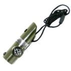 7 In 1 Survival Torch Whistle Compass Magnifier Mirror Thermometer Container